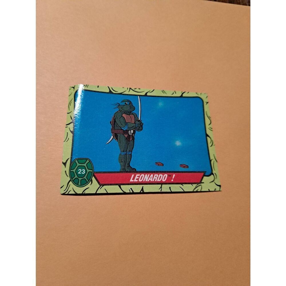 1989 Topps TMNT Leonardo Trading Card 23 Teenage Mutant Ninja Turtles